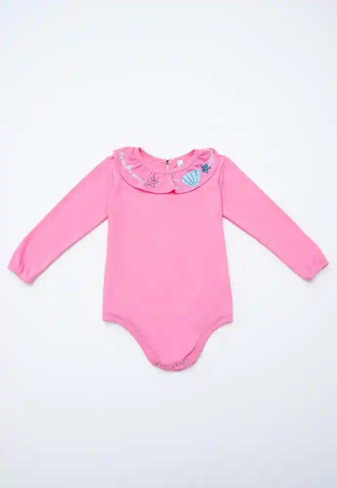 Body Manga Larga Niña 6/9 Meses-rosado