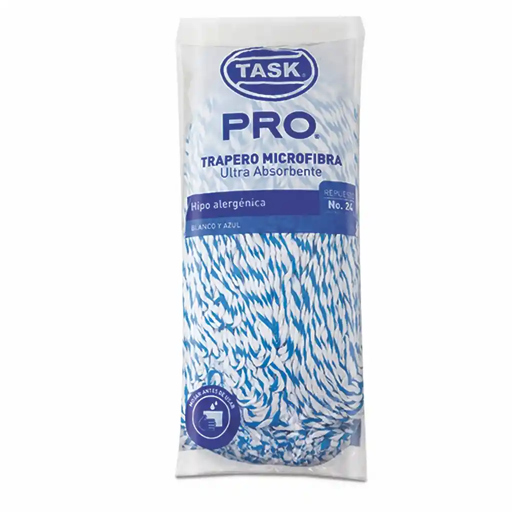 Task Pro Repuesto Para Trapero Microfibra Azul