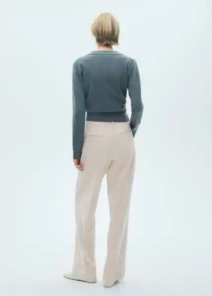 Pantalón Wanda Beige Talla 40 Mujer Mango