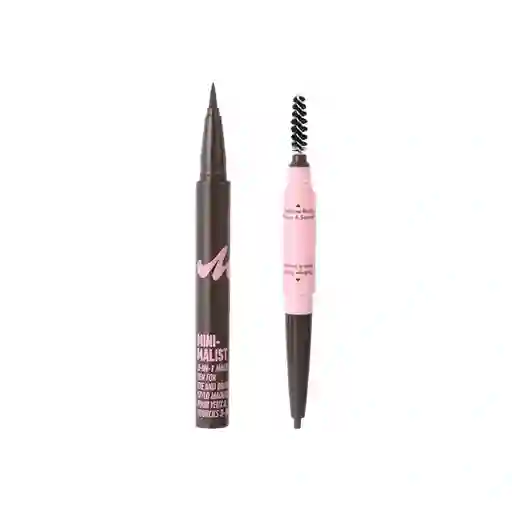 Lápiz de Cejas 3 en 1 Serie Minimalist Dark Brown 02 Miniso