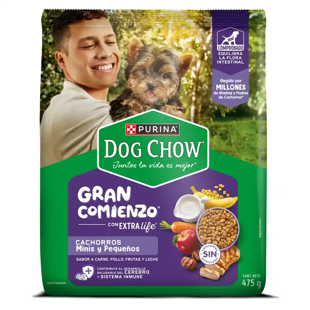 Comida para perro Dog Chow Cachorros Gran Comienzo Minis y Pequeños x 475g