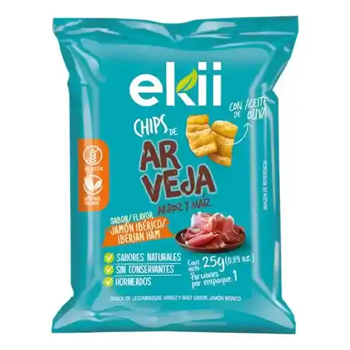 Chips de Arveja Arroz y Maíz Con Sabor a Jamón Ibérico - Ekii
