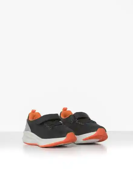 Bronzini Active Tenis Para Niño Color Gris / Naranja Talla 25