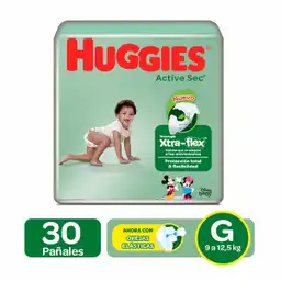 Pañales Huggies Active Sec Etapa 3 Pack con 30 Unidades