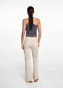 Pantalón Cargo Del Beige Talla 22 Teen Niñas Mango