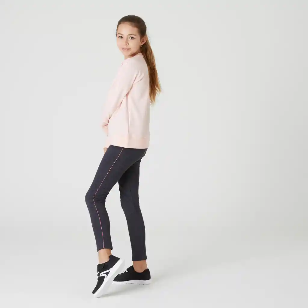 Leggings de Fitness Para Niña Domyos 100 Negro