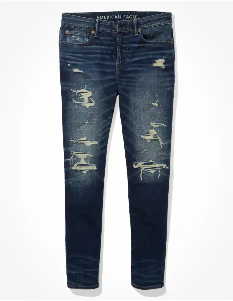 Jean Skinny Azul Talla 32 X 30 Hombre American Eagle