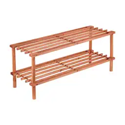 Organizador de Zapatos 2 Niveles Cedro Color Madera