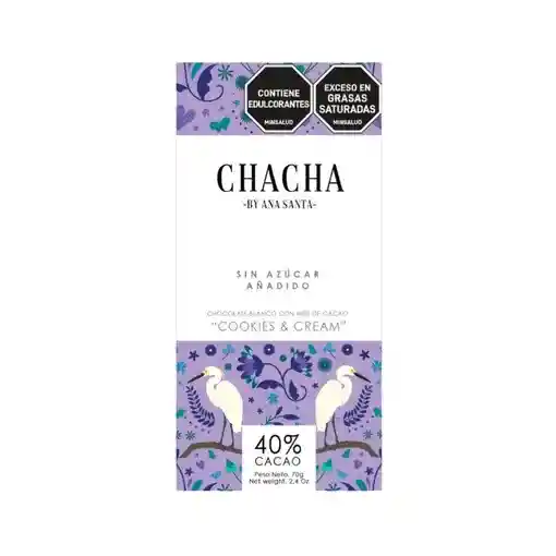 Chocolate Blanco Con Nibs de Cacao - Chacha