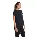 Camiseta Manga Corta Oversize Sleek Night Mujer Negro-l