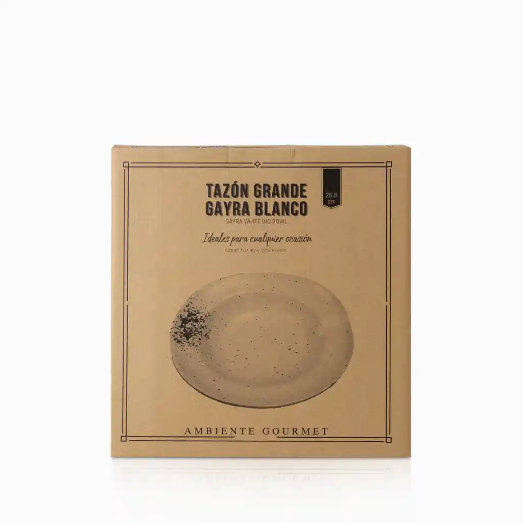 Ambiente Gourmet Tazón Grande Gayra Blanco 25.5 cm