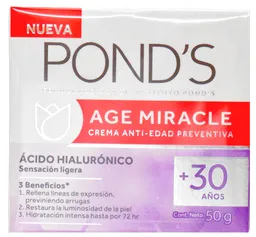 Ponds Crema Antiedad Preventiva Con Ácido Hialurónico