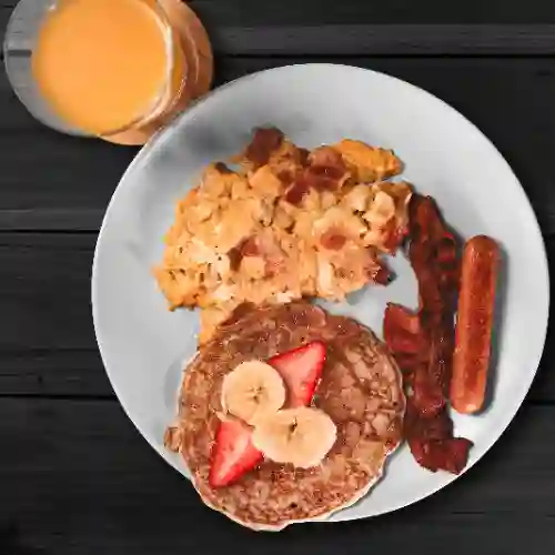 Huevos Al Gusto Cebolla y Tomate + Jugo