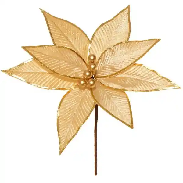 Flor Ponsetia Dorado 27 cm 831-Mx2467-2540 Finlandek