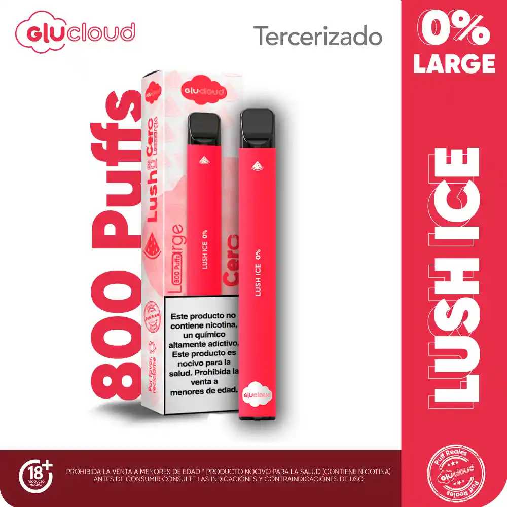 Glucloud Vape Lush Ice 0% Nic Large / 800 Puff