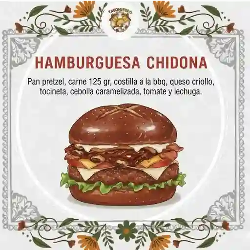 Hamburguesa chidona + papas
