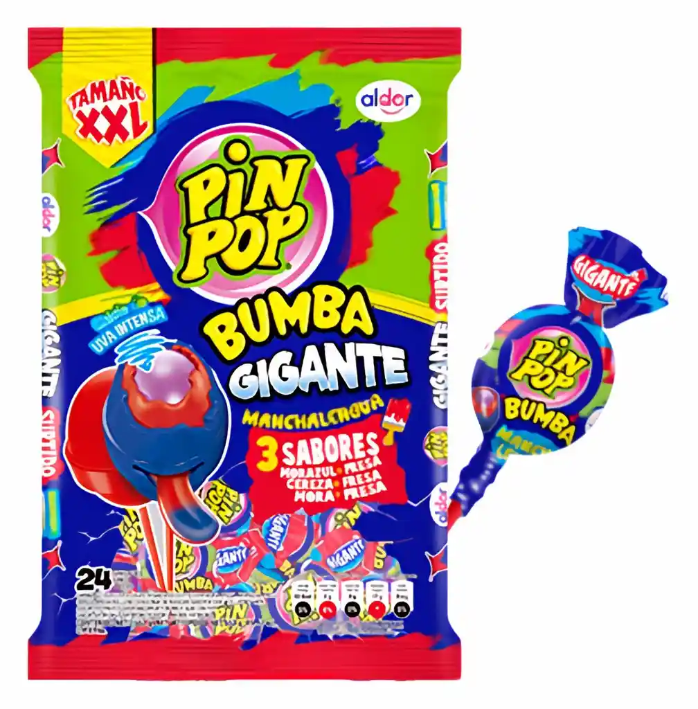 Pin Pop Bom Bom Gigante Manchalenguas