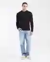 Camiseta Long Sleeve Negro Sombrio Ultraoscuro T L Chevignon