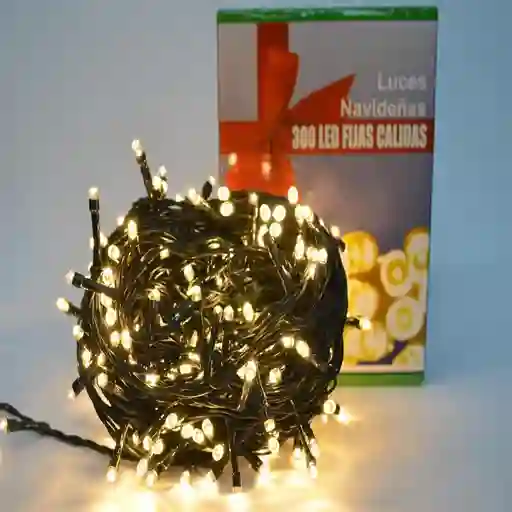 Luz X 300 Led Fijas C Verde End C Bco Frio