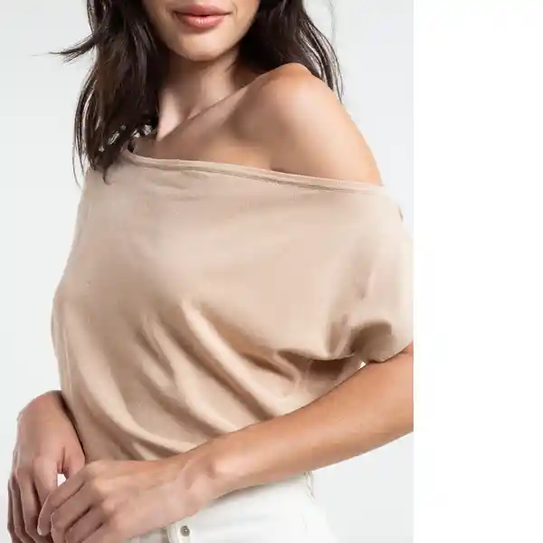  Saco Tejido Hortencia Beige Goma Medio Talla M Naf-Naf 
