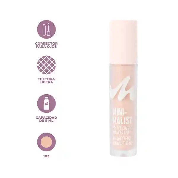 Corrector Líquido Mate Serie Minimalist 103 Miniso
