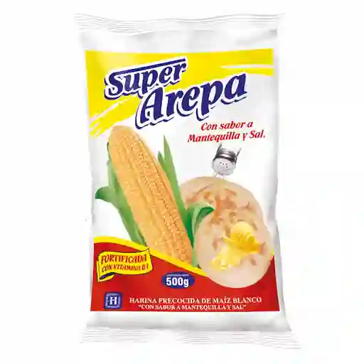 Super Arepa Harina Mantequilla Con Sal