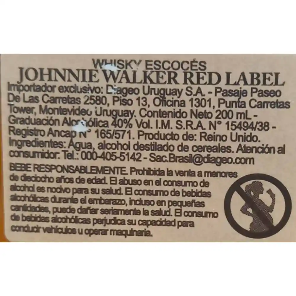 Johnnie Walker Whisky Escocés Red Label