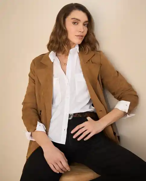Chaqueta Beige Latte Medio Talla M 622G231 Esprit