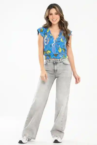 Blusa Olivia Color Azul Hortensia Talla S Ragged