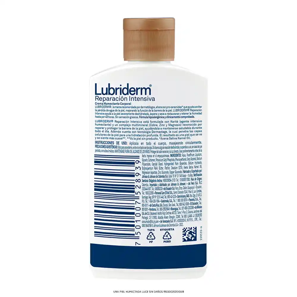 Crema Corporal LUBRIDERM Reparacion Intensiva 400 ML