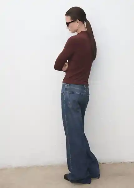 Camiseta Secondpe Marrón Talla 25 Mujer Mango