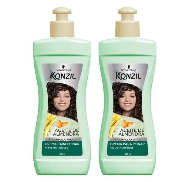 Crema Para Peinar Konzil Aceite De Almendras Oferta x2