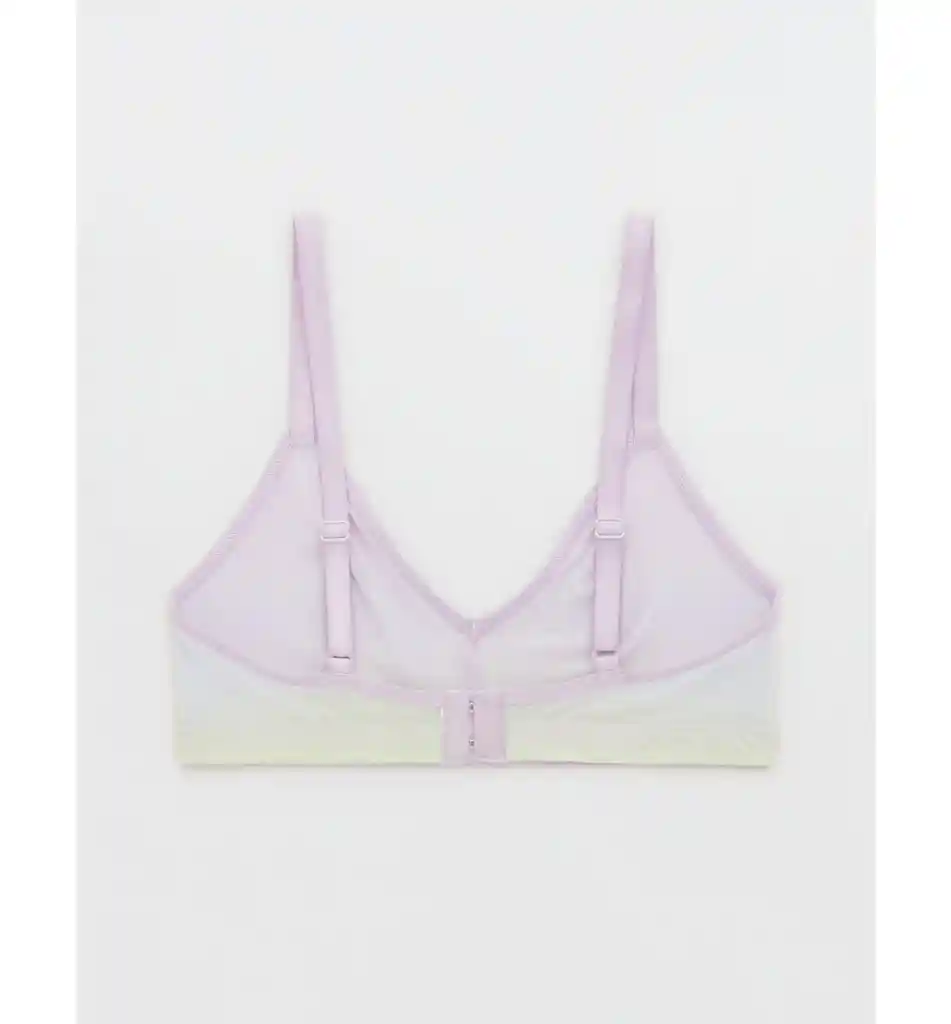 Bralette Blanco y Lila Small American Eagle