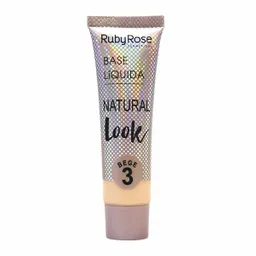 RUBY ROSE Base Facial Base Líquida Natural Look Beige 3 Ref. G2