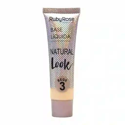 RUBY ROSE Base Facial Base Líquida Natural Look Beige 3 Ref. G2