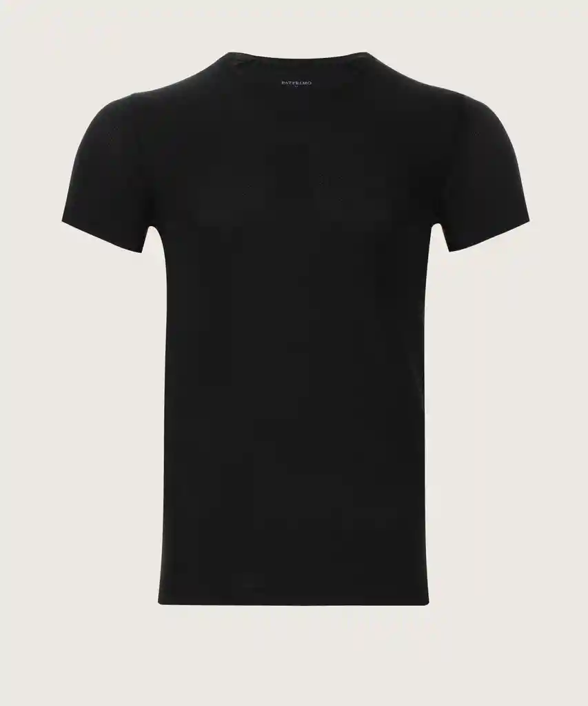 Camiseta Manga Corta Cuello Redondo Negro Ref 44020025 Pat Primo Talla M