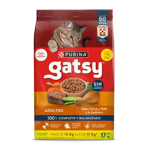 Comida para Gatos Purina Gatsy pollo y carne 17kg OFERTA
