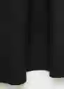 Falda Creta Negro Talla M Mujer Mango