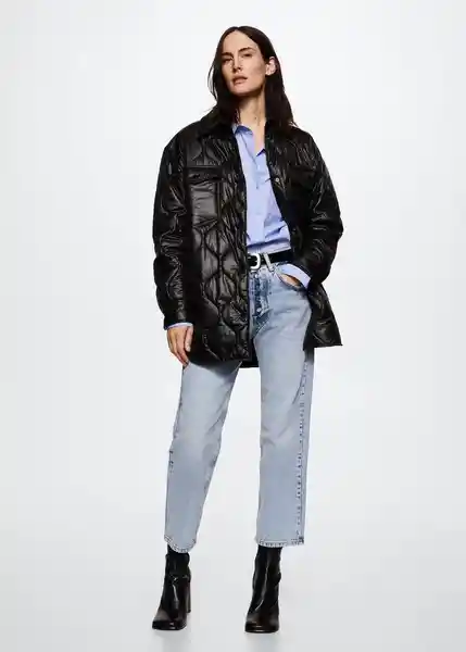 Anorak Muuu Negro Talla L Mujer Mango