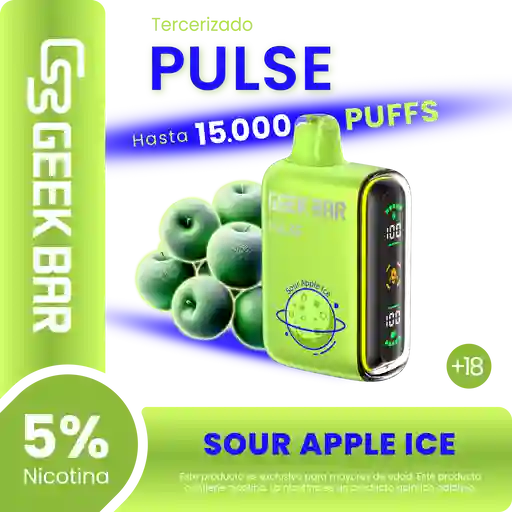 Geek Bar  Vape Pulse Sour Apple Ice - 15000 puffs - 5% Nicotina