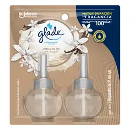 Glade Ambientador Aceites naturales abrazos de vainilla 2 repuestos, 42 ml