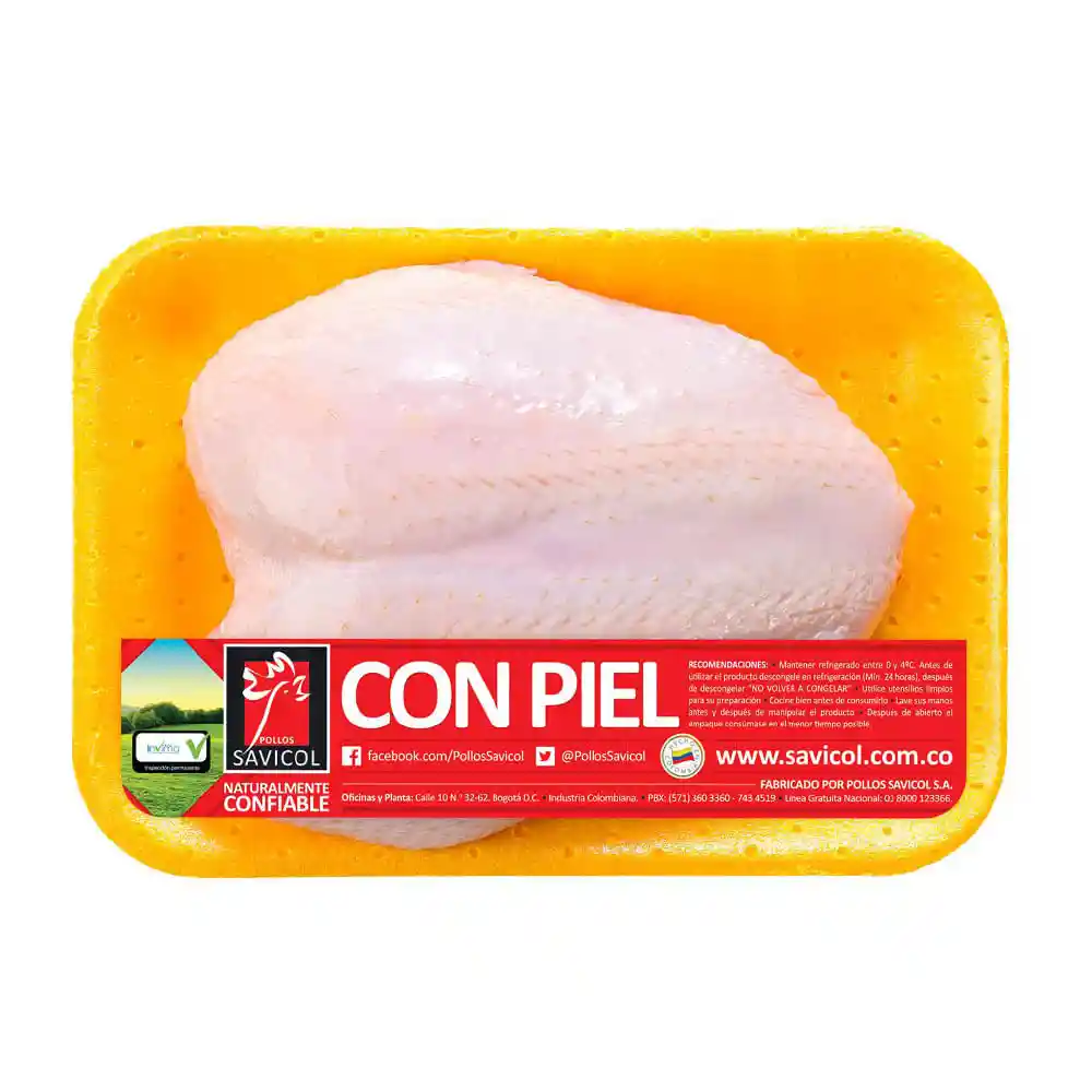 Pechuga Savicol Con Piel Bolsa