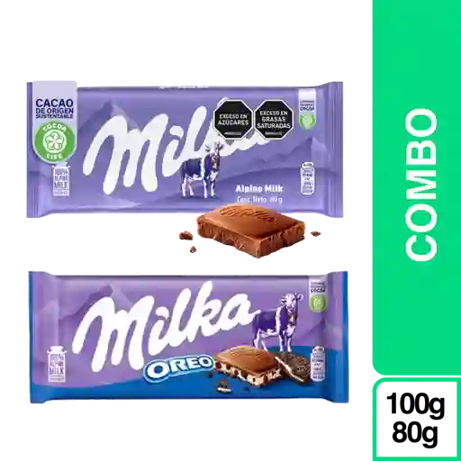 Combo Milka Chocolate Leche + Milka Chocolate con Oreo