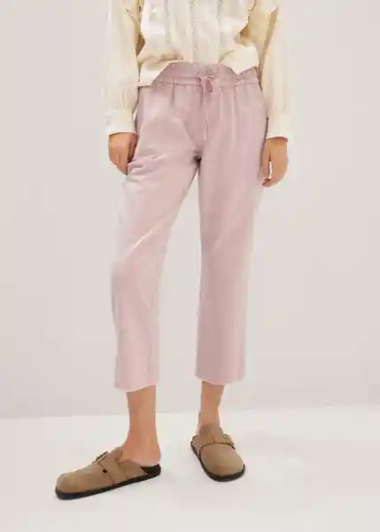 Pantalón Lena Rosa Pastel Talla XL Mujer Mango