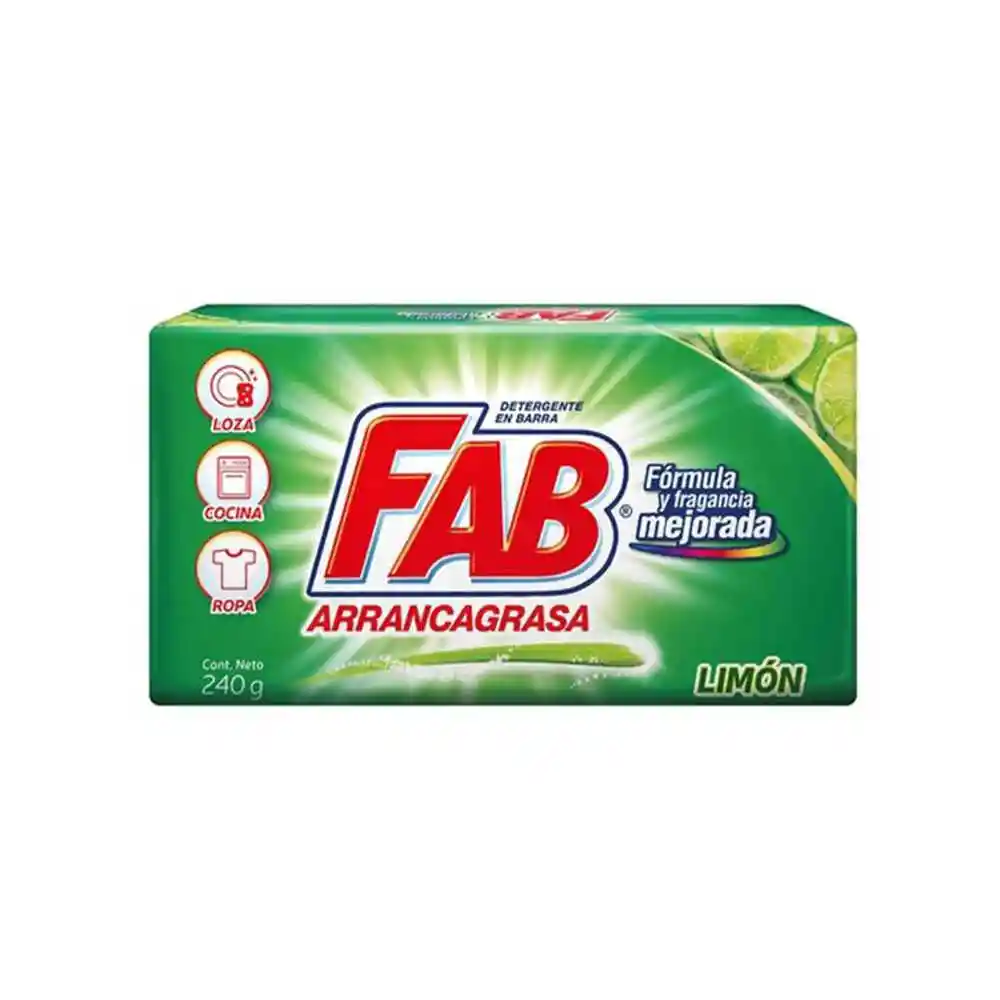 Fab Jabón Arrancagrasa Limón en Barra