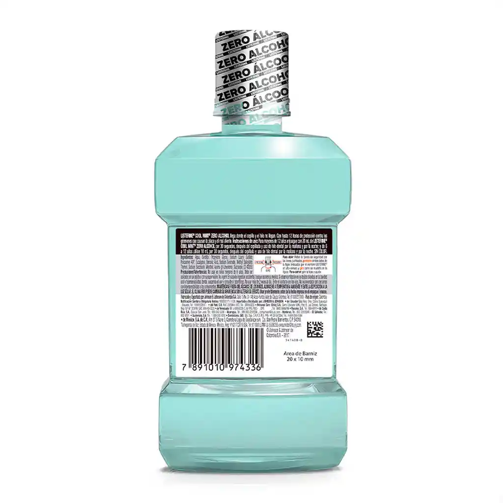 Listerine Enjuague Bucal Cool Mint Zero Alcohol