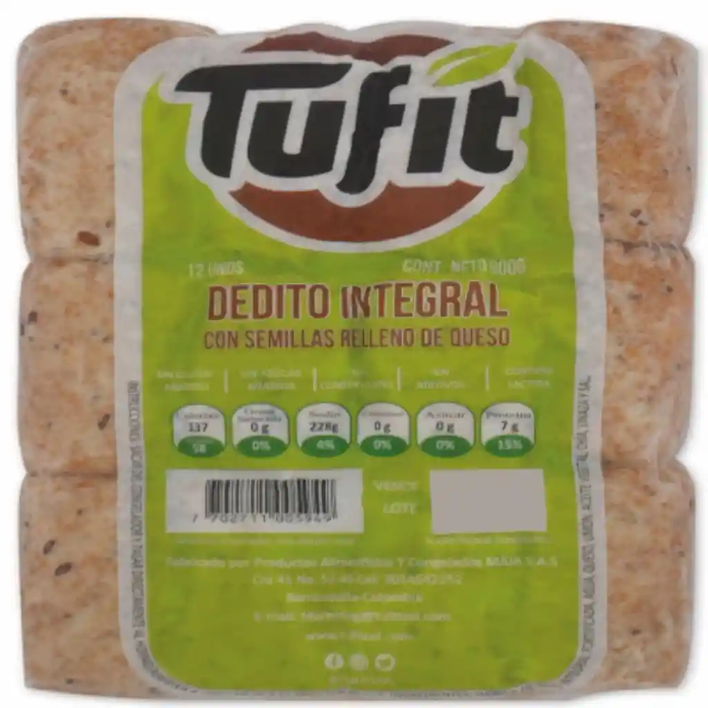 Tufit Dedito Integral con Semillas Relleno de Queso