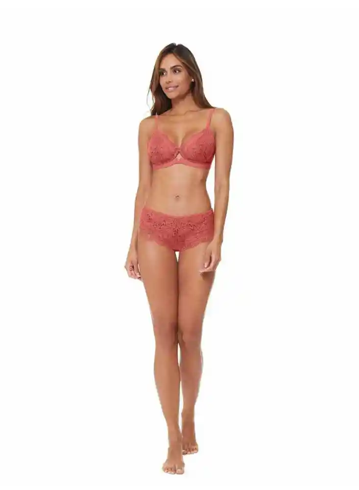 Brasier Arco Encaje Detalle en Lurex 36-terracota