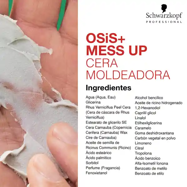Osis Cera Modelar Fijación Mess up Schwarzkopf 100 mL