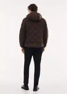 Abrigo Anorak Hyper Burdeos Talla XL Hombre Mango